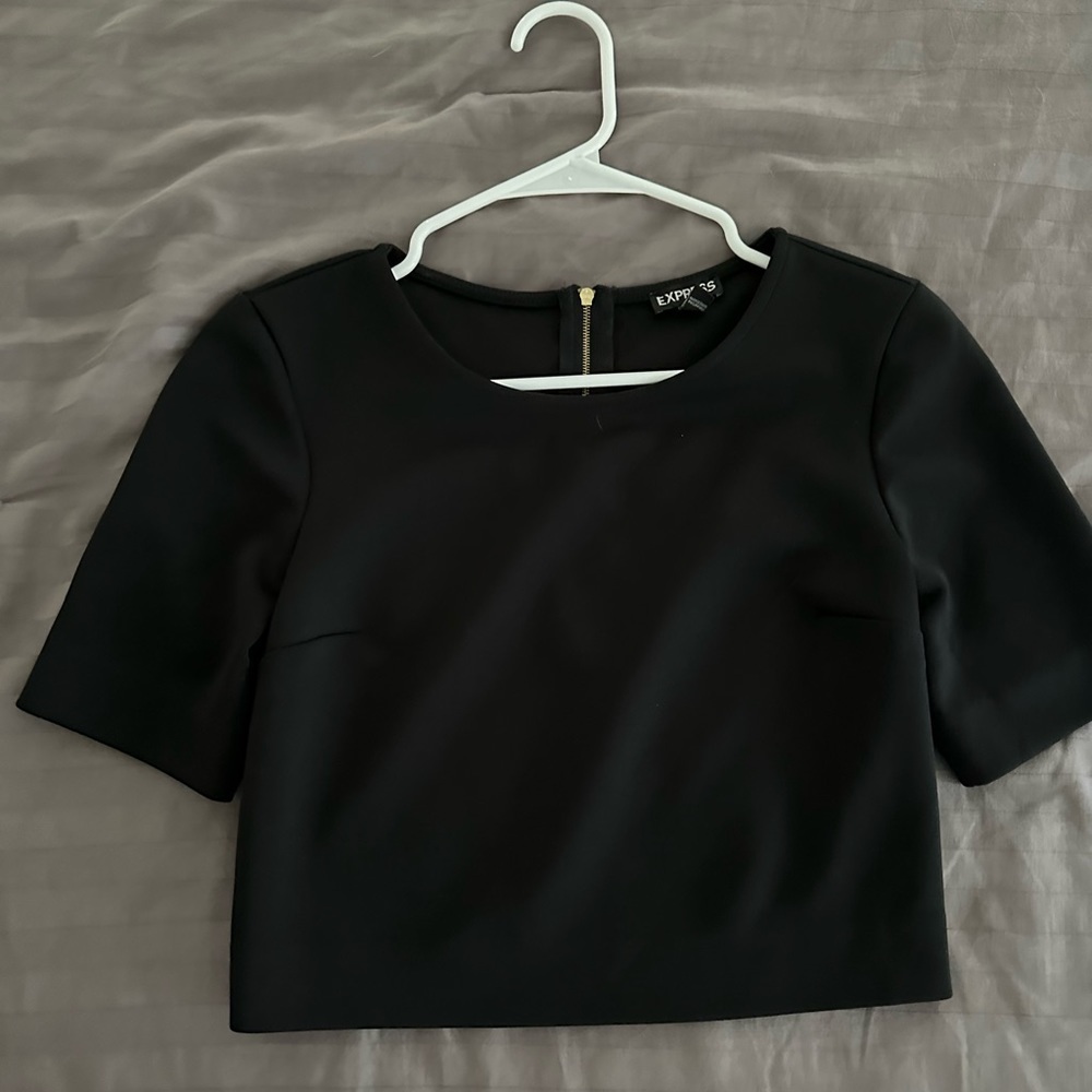EXPRESS Cropped Scuba Top
